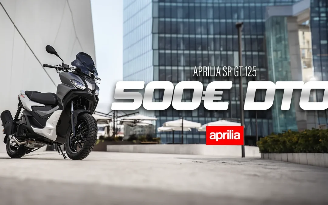Descubre la emoción de la scooter APRILIA SR GT 125 CBS ahora con -500€ DTO.